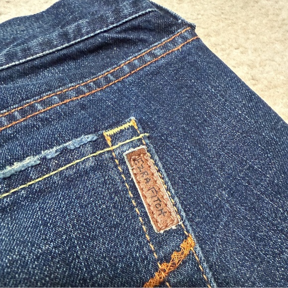 Ezra Fitch Jeans Dark Wash Distressed Flare Boot Cut Denim Y2K Women's 29 - Picture 9 of 9